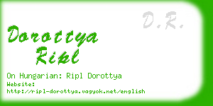 dorottya ripl business card